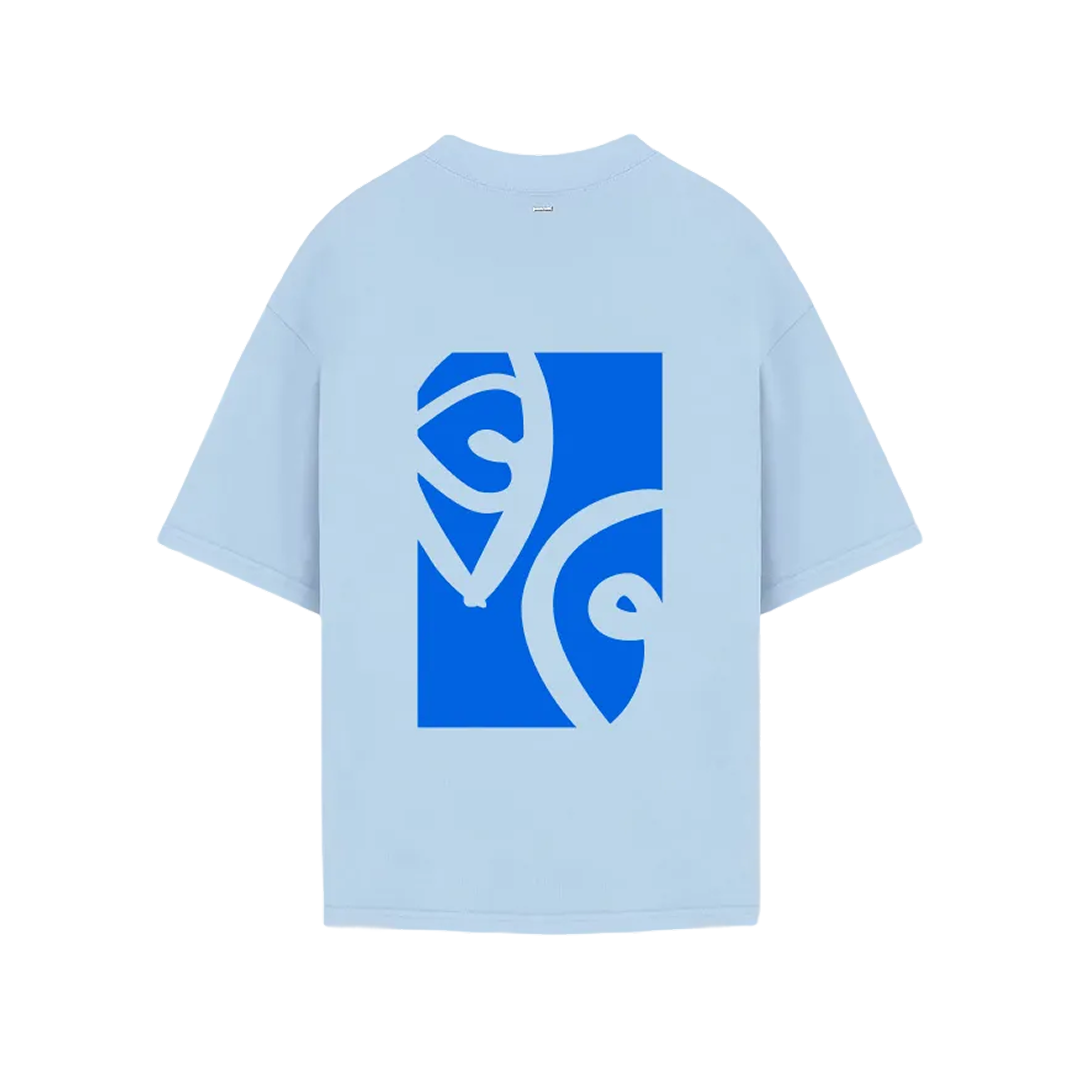 T-Shirt – Big back logo Sky blue
