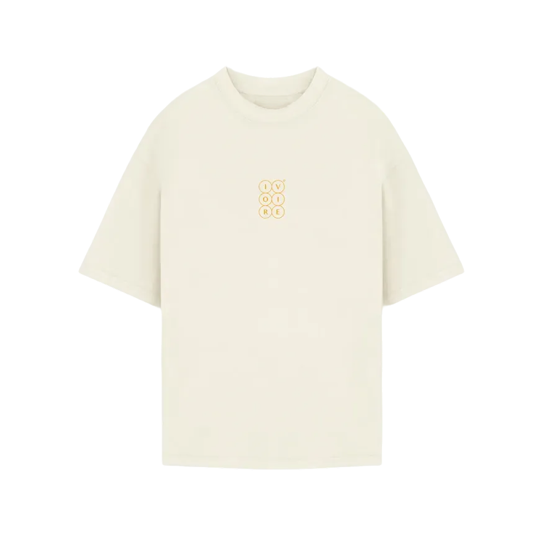 T-Shirt – Big back logo Cream